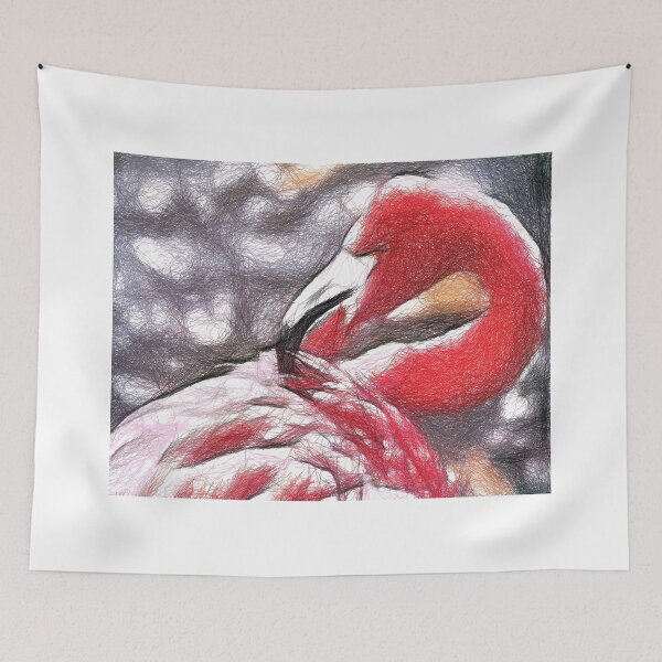 Item preview, color pencil Flamingo ... no border designed and sold by drivebye.