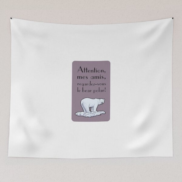 Item preview, le bear polar - speech bubble/lilac designed and sold by br0-harry.
