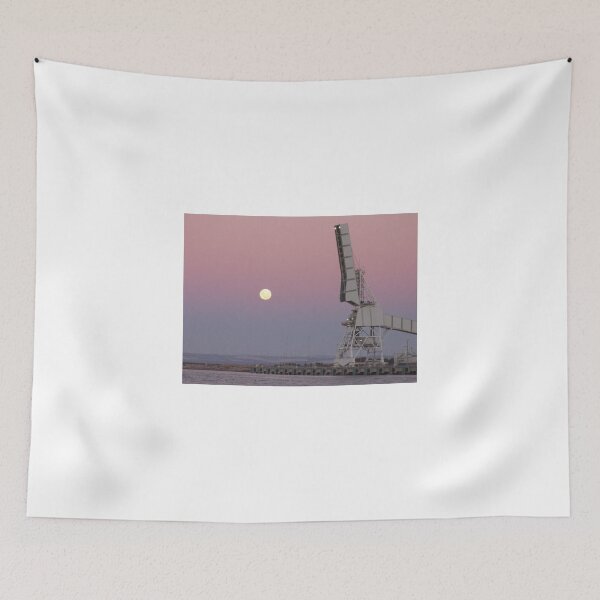 Item preview, Moonrise Over an Outer Harbour Crane designed and sold by Stuart Daddow Photography.
