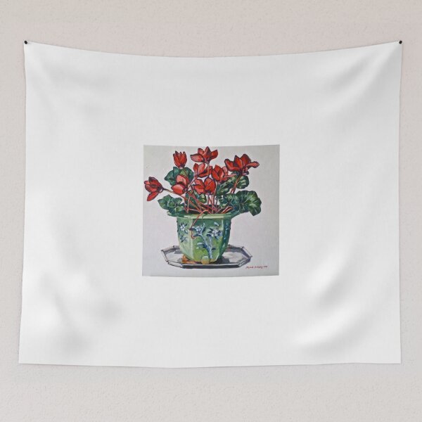 Item preview, Cyclamen and old jardiniere 2012Ⓒ Oil on canvas designed and sold by Elizabeth Moore Golding.