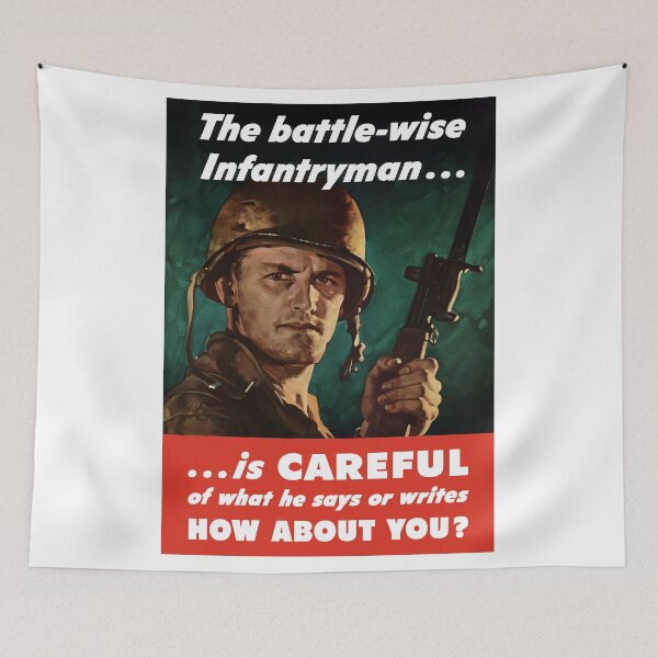 Item preview, The Battle-Wise Infantryman Is Careful -- WWII designed and sold by warishellstore.
