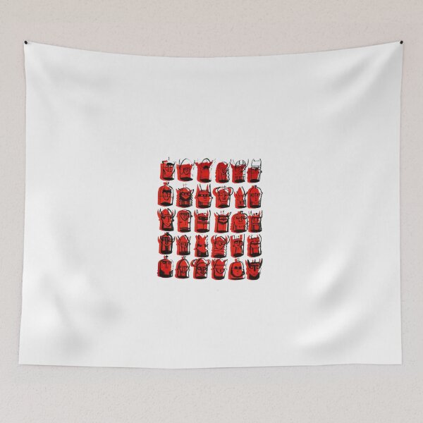 Item preview, Wee Helmeted Red Folk designed and sold by LotteFisher.