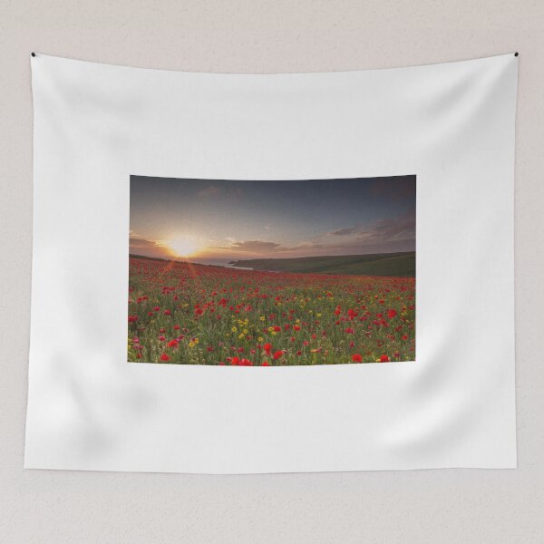 Item preview, Cornish Poppy Field - Digital Art designed and sold by Lucy Davey.