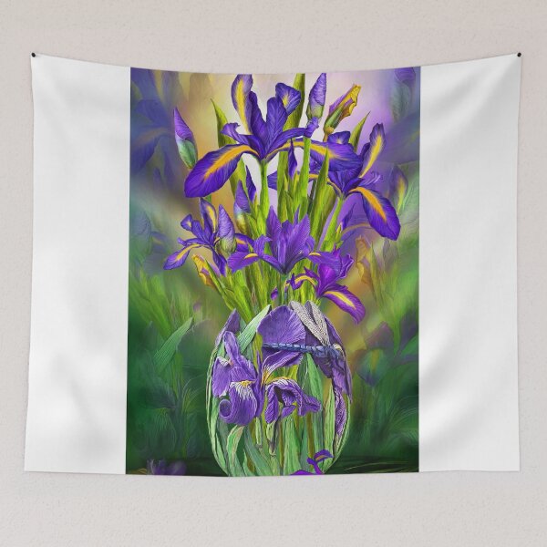 Item preview, Dutch Iris In Iris Vase designed and sold by Carol  Cavalaris.