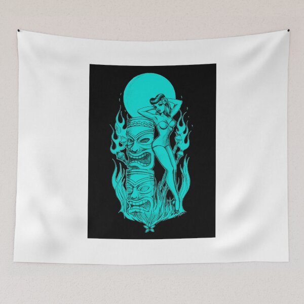 Item preview, Tiki blue moon designed and sold by Isobel Von Finklestein.