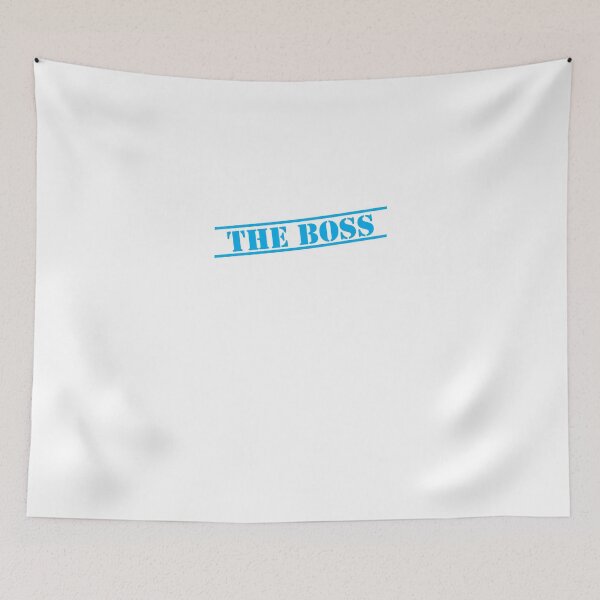 Item preview, THE BOSS in blue stencil important type! designed and sold by jazzydevil.