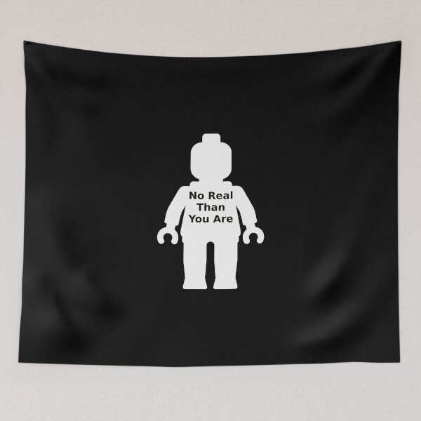 Item preview, Minifig with 'No Real Than You Are' Slogan designed and sold by ChilleeW.