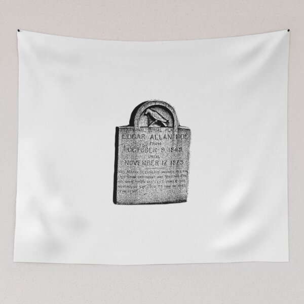 Item preview, Edgar Allan Poe Tombstone. Creepy Halloween Digital Engraving Image designed and sold by Digital Eclectica.