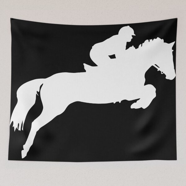 Item preview, Horse Jumper Design in White designed and sold by jnmvinylstudio.