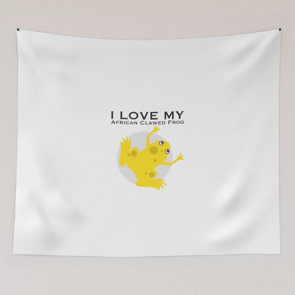 Item preview, I Love my African Clawed Frog (Yellow) designed and sold by Kristina Savasta.