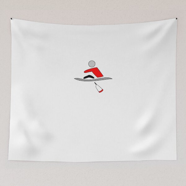 Item preview, Rowing - single, red & black, light background designed and sold by Hawthorn Mineart.