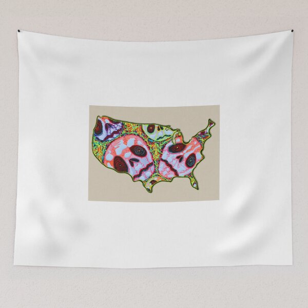 Item preview, Skull Map USA designed and sold by Laura Barbosa.