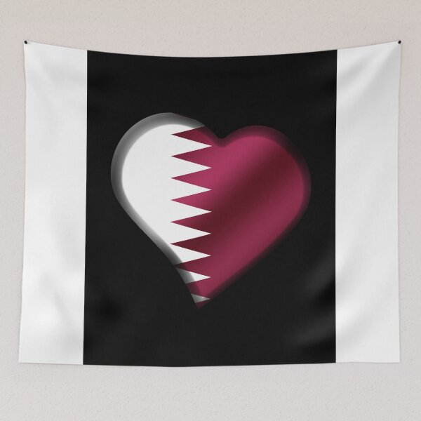 Item preview, Qatari Flag - Qatar - Heart designed and sold by Graphix.