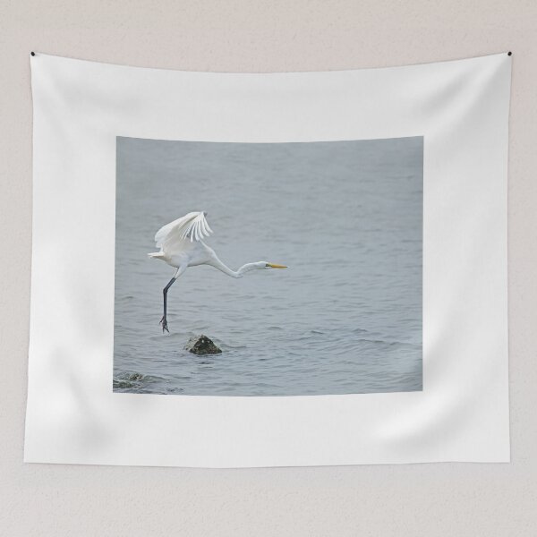 Item preview, Great White Egret taking off designed and sold by Sue Robinson.