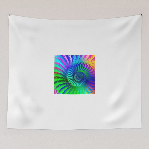 Item preview, Rainbow Psychedelic Eye Fractal Art Print designed and sold by Pixie Copley LRPS.