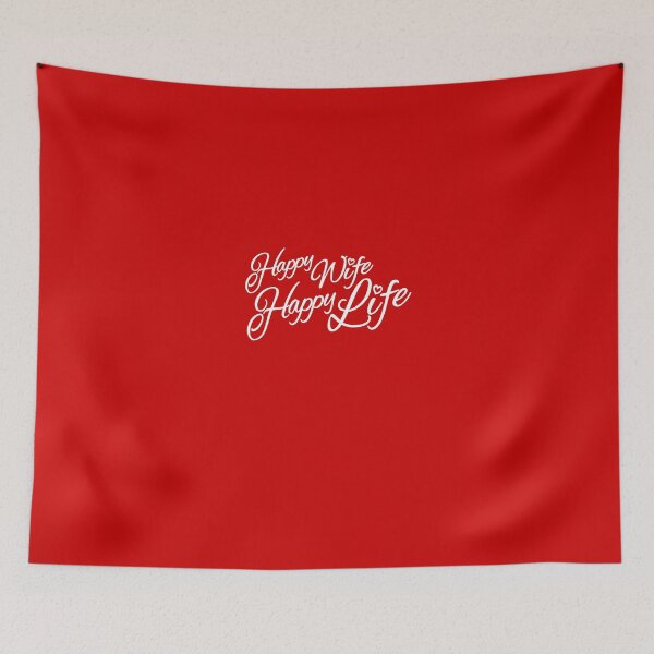 Item preview, Happy wife happy life typographic designed and sold by Sarah Trett.