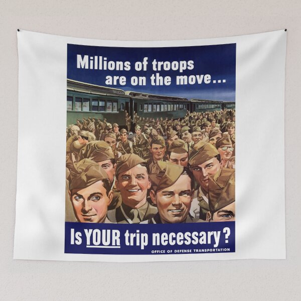 Item preview, Millions Of Troops Are On The Move... Is Your Trip Necessary? designed and sold by warishellstore.