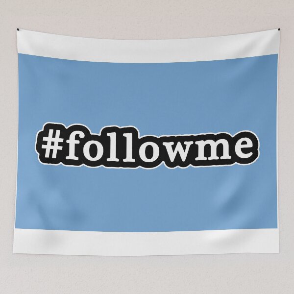 Item preview, Follow Me - Hashtag - Black & White designed and sold by Graphix.