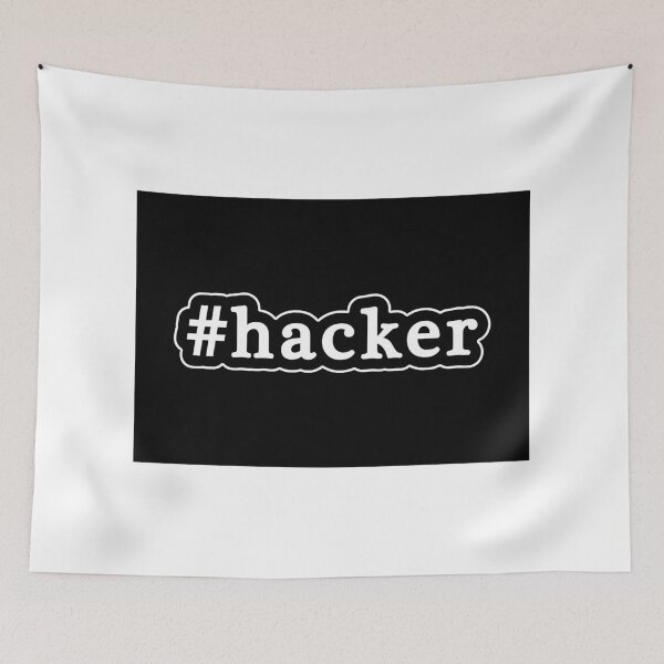 Item preview, Hacker - Hashtag - Black & White designed and sold by Graphix.