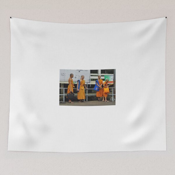Item preview, Four Young Monks Waiting for a Boat Ride designed and sold by Mike Ashley.