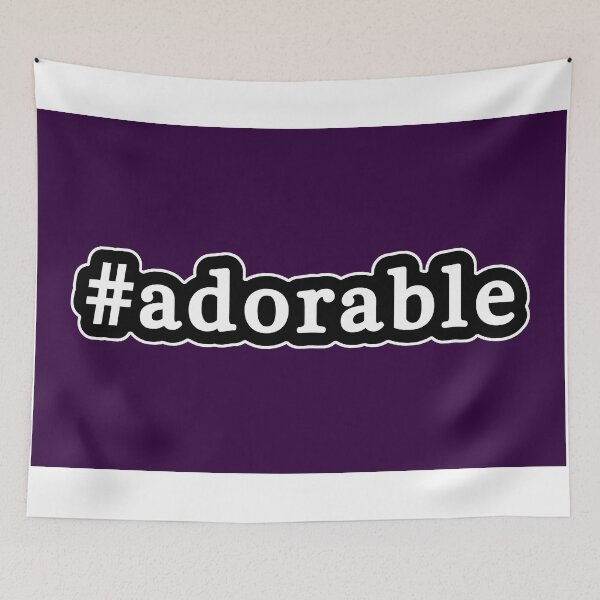 Item preview, Adorable - Hashtag - Black & White designed and sold by Graphix.