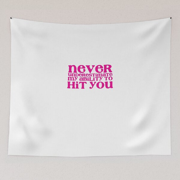 Item preview, NEVER UNDERESTIMATE MY ABILITY TO hit you distressed version designed and sold by jazzydevil.