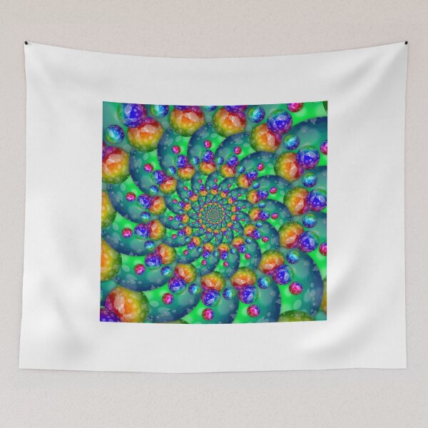Item preview, Rainbow Bokeh Fractal Turquoise designed and sold by Pixie Copley LRPS.