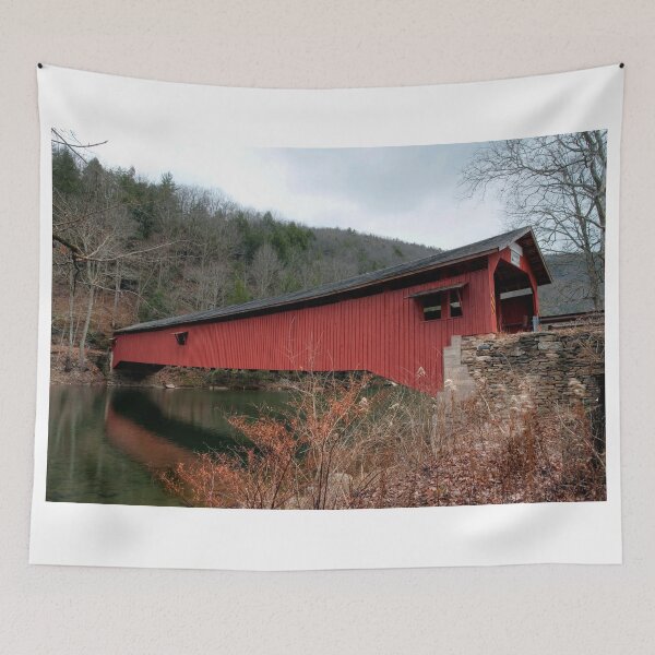 Item preview, Freshly Rejuvenated Hillsgrove Covered Bridge designed and sold by Gene Walls.