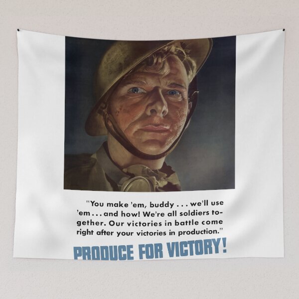 Item preview, Produce For Victory -- World War Two designed and sold by warishellstore.