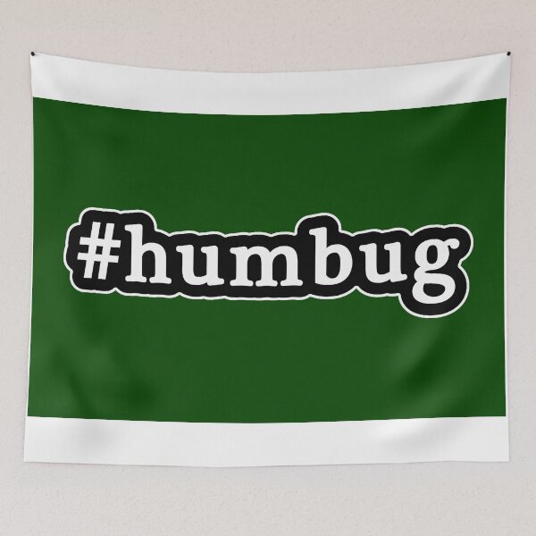 Item preview, Humbug - Christmas - Hashtag - Black & White designed and sold by Graphix.