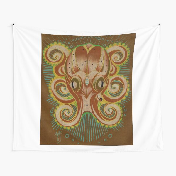 octopus totem art Tapestry