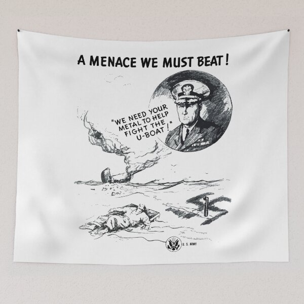 Item preview, U-boats! A Menace We Must Beat! designed and sold by warishellstore.