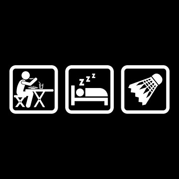 Artwork thumbnail, Badminton Daily Routine by Nessshirts