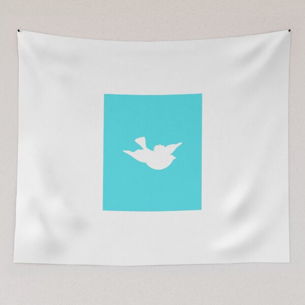 Item preview, Turquoise and White Bird Silhouette designed and sold by runninragged.