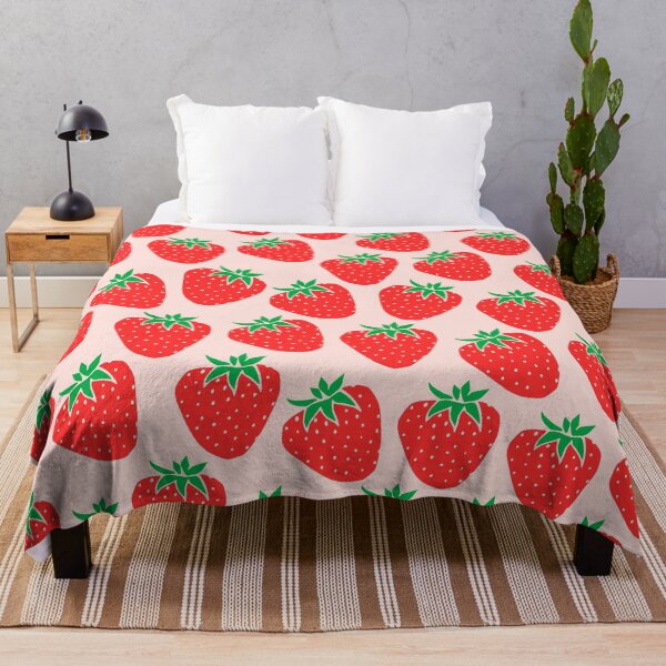Cute Strawberry Throw Blanket