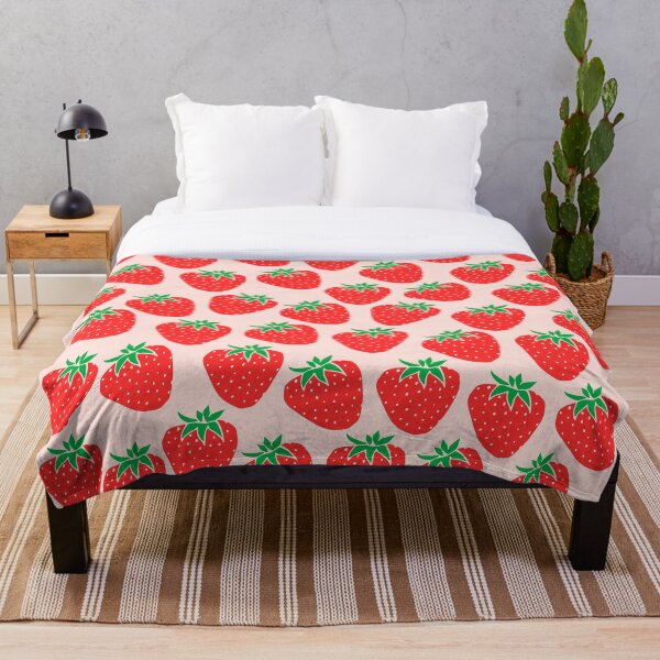Cute Strawberry Throw Blanket