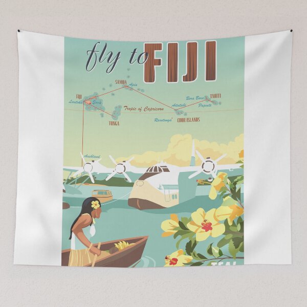 Item preview, Coral Route - Fiji and Solent flying boat designed and sold by contourcreative.