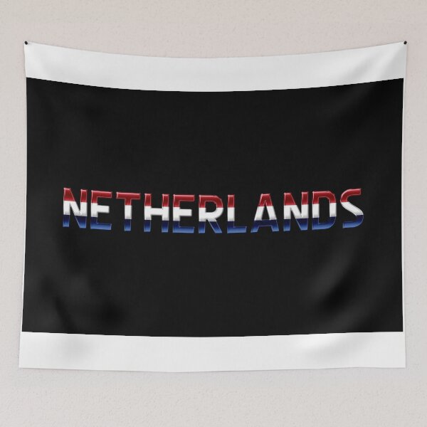 Item preview, Netherlands - Dutch Flag - Metallic Text designed and sold by Graphix.