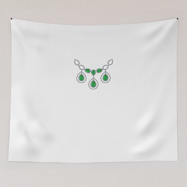Item preview, Three Pear Emerald Necklace designed and sold by eldonshorey.