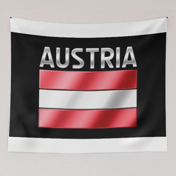 Item preview, Austria - Austrian Flag & Text - Metallic designed and sold by Graphix.