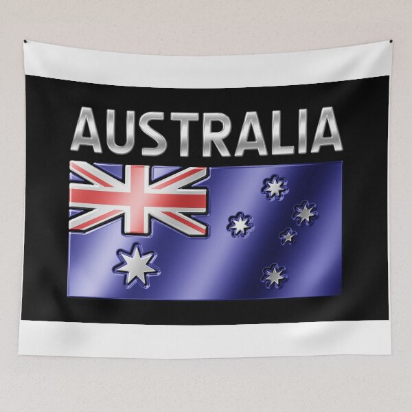 Item preview, Australia - Australian Flag & Text - Metallic designed and sold by Graphix.