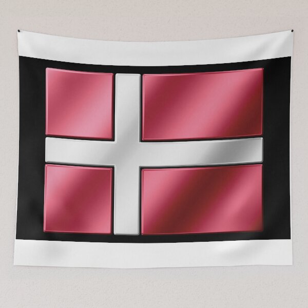 Item preview, Danish Flag - Denmark - Metallic designed and sold by Graphix.