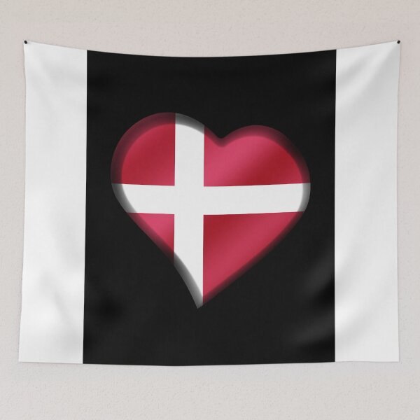 Item preview, Danish Flag - Denmark - Heart designed and sold by Graphix.