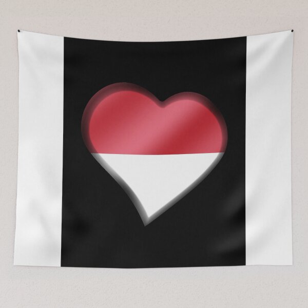 Item preview, Indonesian Flag - Indonesia - Heart designed and sold by Graphix.
