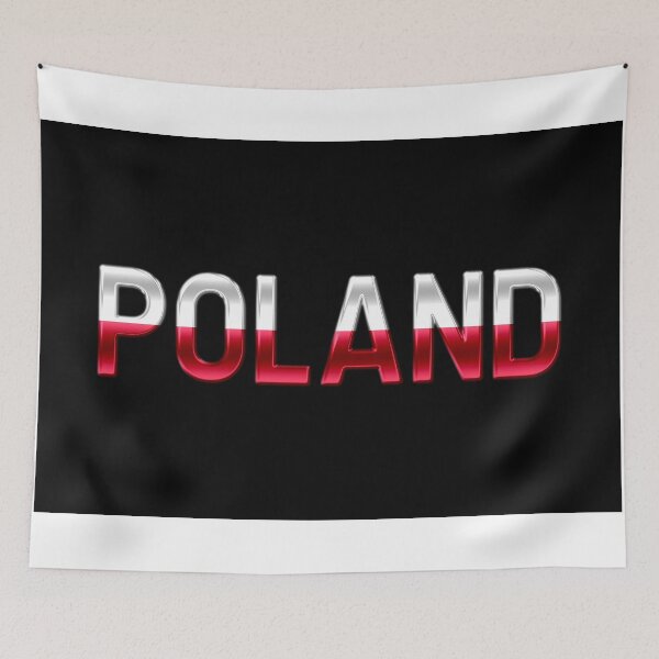 Item preview, Poland - Polish Flag - Metallic Text designed and sold by Graphix.