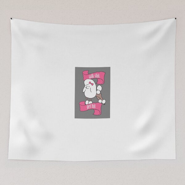 Item preview, Talk shit, get hit - Vaguely Menacing Puppies with bows #1 designed and sold by pixelspin.