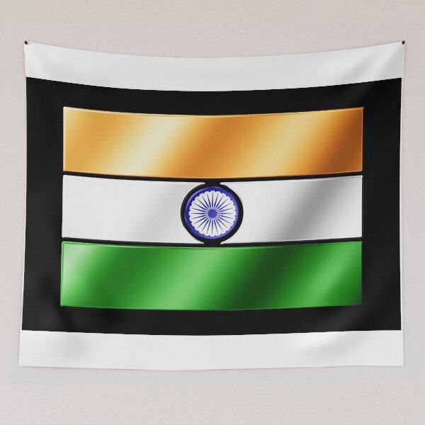 Item preview, Indian Flag - India - Metallic designed and sold by Graphix.