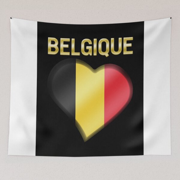 Item preview, Belgique - Belgian Flag Heart & Text - Metallic designed and sold by Graphix.
