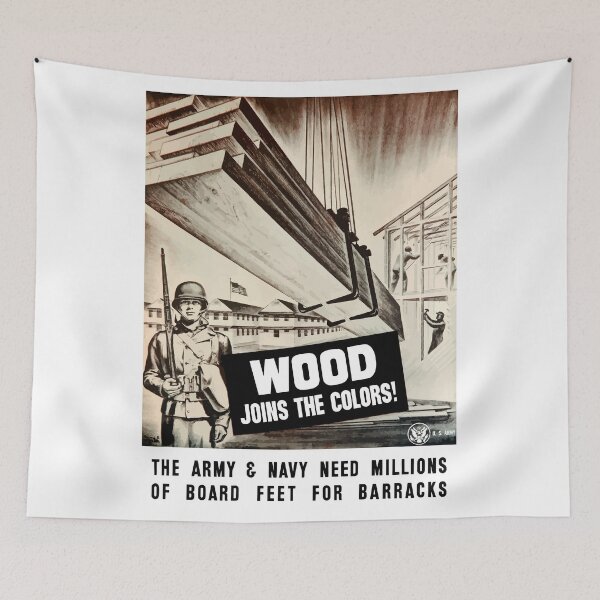 Item preview, Wood Joins The Colors -- Army WWII designed and sold by warishellstore.