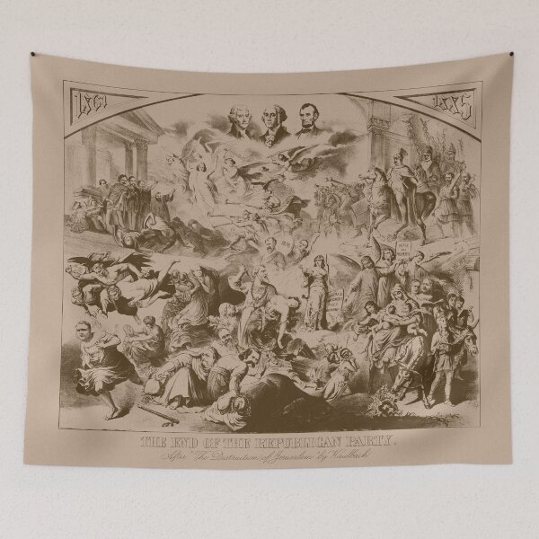 Item preview, Vintage The End Of The Republican Party Print designed and sold by warishellstore.